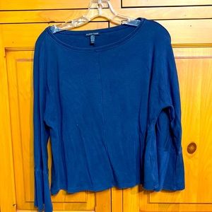 Eileen fisher navy top with bell sleeves. Size medium